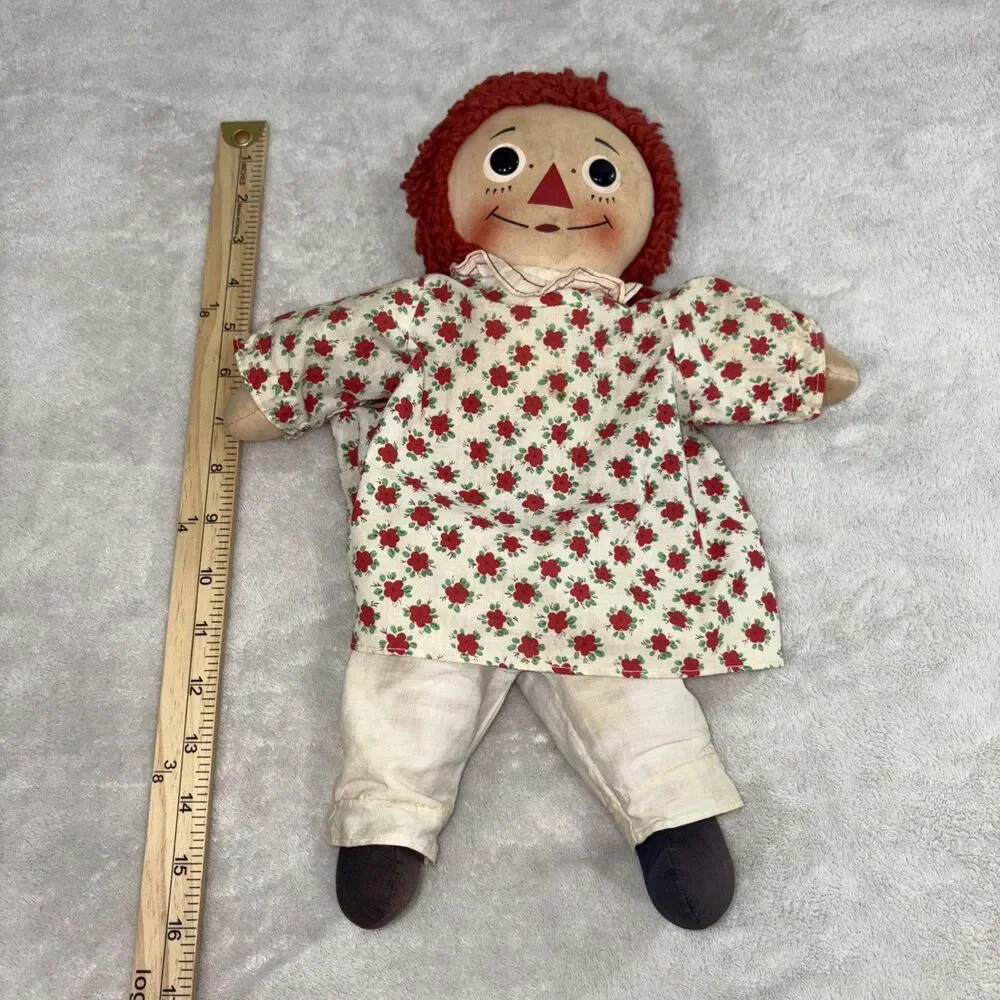 Vintage 1960s Knickerbocker Raggedy Ann Doll Musical (Working) 